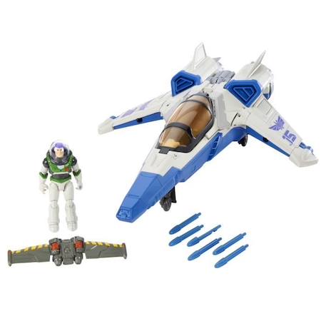 Figurine Buzz l'Éclair - Vaisseau XL-15 - Lightyear - MATTEL - Lance-projectiles - Jetpack - Figurine incluse BLANC 3 - vertbaudet enfant 