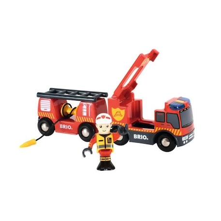 Camion de Pompiers Son et Lumière BRIO - Ravensburger - Lance à incendie - Mixte - Dès 3 ans - 33811 ROUGE 2 - vertbaudet enfant 