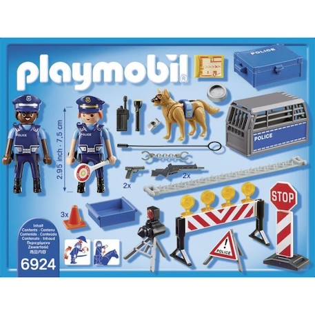 Playmobil - Barrage de Police - City Action - Contrôle de vitesse - Accessoires inclus BLEU 3 - vertbaudet enfant 