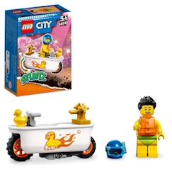Jouet-LEGO® City Stuntz La Moto de Cascade Baignoire - Jouet avec Minifigurines de Cascadeurs