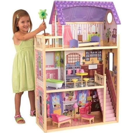KIDKRAFT - Maison de poupées Kayla en bois + 11 pièces - Rose ROSE 2 - vertbaudet enfant 