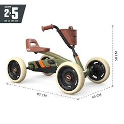 Jouet-Jeux de plein air-Kart à pédales - BERG TOYS - Buzzy Retro Vert - Siège réglable - Pneus Eva increvables et silencieux