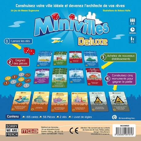 Gigamic - Minivilles Deluxe - Jeux de société - Jeux pour la famille - Jeux de réflexion BLANC 2 - vertbaudet enfant 