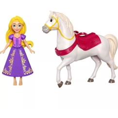 Jouet-Jeux d'imagination-Mini poupée Raiponce et Maximus Disney Princess - 3 ans et +