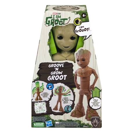 Figurine interactive Groot - HASBRO - I Am Groot Groove 'N Grow Groot - Grandit et danse - Multicolore NOIR 4 - vertbaudet enfant 