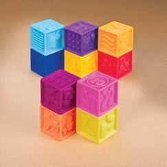 -Jouet - B TOYS - Cubes - Orange - Mixte - 0 mois - Naissance