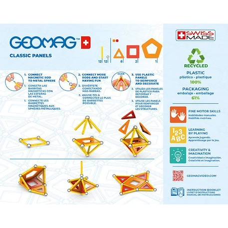GEOMAG - EcoFriendly 35 pcs Panels BLANC 2 - vertbaudet enfant 