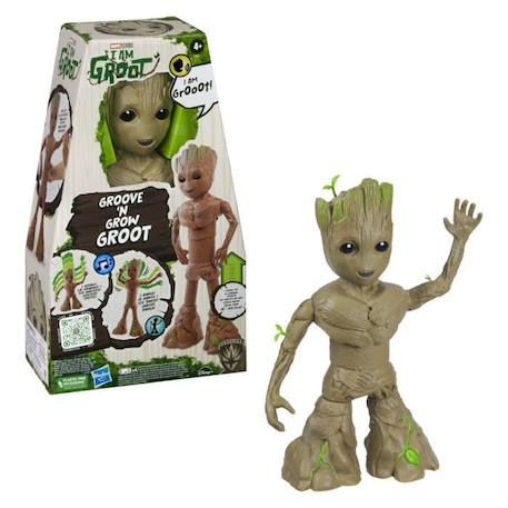 Figurine interactive Groot - HASBRO - I Am Groot Groove 'N Grow Groot - Grandit et danse - Multicolore NOIR 2 - vertbaudet enfant 