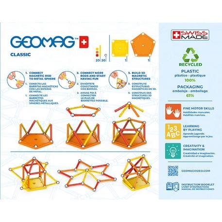 Geomag EcoFriendly 42pcs Color BLEU 3 - vertbaudet enfant 