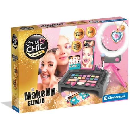 Atelier de maquillage - Clementoni - Make-up studio - Application dédiée - Crazy Chic ROSE 1 - vertbaudet enfant 