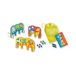 Jouet-Jeux d'imagination-Jeu de billes - Arceaux en bois - Multicolore - Pour enfant à partir de 3 ans