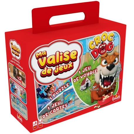 Valisette Multi Jeux 2-Croc Dog Voyage GOLIATH ROUGE 1 - vertbaudet enfant 