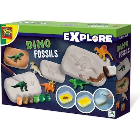 Jeu scientifique - Fossiles de dinosaures - SES CREATIVE MARRON 1 - vertbaudet enfant 