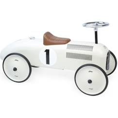 Jouet-Jeux de plein air-Tricycles, draisiennes et trottinettes-Porteur voiture vintage blanc crème - VILAC - Pour enfant à partir de 18 mois - Poids max 20 kg