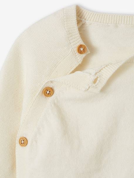 Pull bébé en tricot ouverture naissance écru 4 - vertbaudet enfant 