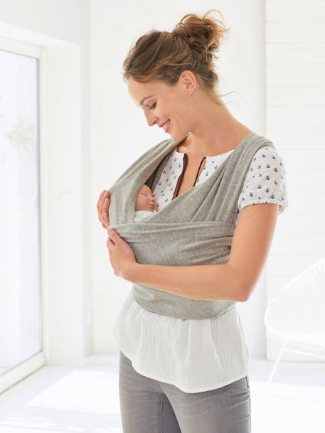 Echarpe de portage Cherry+gris chiné pucé+ivoire végétal+Léopard 8 - vertbaudet enfant 