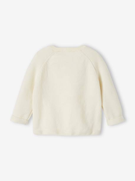 Pull bébé en tricot ouverture naissance écru 3 - vertbaudet enfant 
