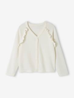 -Gilet fille à volants cérémonie