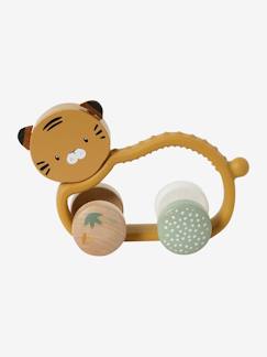 Idées cadeaux bébés et enfants-Puériculture-Hochet tigre en silicone et bois FSC® TANZANIE