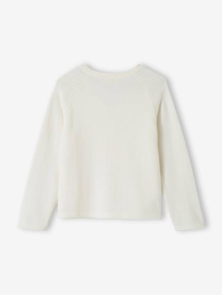 Gilet fille à volants cérémonie beige doré+écru+rose pâle+vert 5 - vertbaudet enfant 