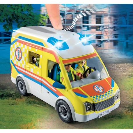 PLAYMOBIL - 71202 - City Action Les Secouristes - Ambulance avec effets lumineux et sonore BLEU 4 - vertbaudet enfant 