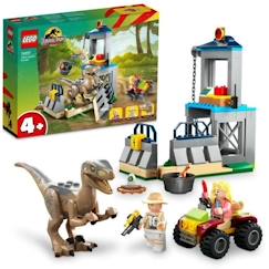 Jouet-Jeux d'imagination-LEGO® Jurassic Park 76957 L'Évasion du Vélociraptor, Jouet avec Dinosaure et Voiture