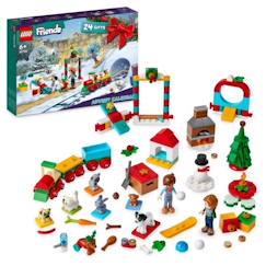 Jouet-LEGO® Friends - Calendrier de l’Avent 2023 - 24 Cadeaux dont 8 Figurines d'Animaux - Cadeau Noël
