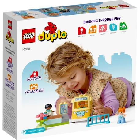 LEGO® DUPLO 10988 Le Voyage en Bus, Jouet Éducatif pour Développer la Motricité Fine, Enfants 2 Ans JAUNE 5 - vertbaudet enfant 