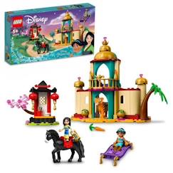 Jouet-Jeux d'imagination-Jeux de construction-LEGO 43208 Disney Princess Les Aventures de Jasmine et Mulan, Jouet avec Tapis Volant, Figurine de Tigre, et Cheval, Enfants 5 Ans