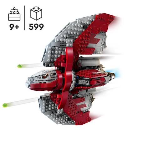 LEGO® Star Wars La Navette T-6 d’Ahsoka Tano 75362 - Vaisseau Lance-Tenons - 4 Personnages ROUGE 2 - vertbaudet enfant 