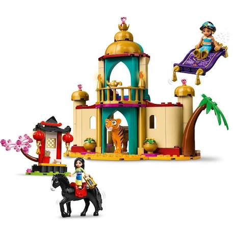 LEGO 43208 Disney Princess Les Aventures de Jasmine et Mulan, Jouet avec Tapis Volant, Figurine de Tigre, et Cheval, Enfants 5 Ans BEIGE 2 - vertbaudet enfant 