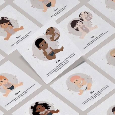 Cartes bébé signe - ma famille - L'Atelier Gigogne - apprendre à signer avec bébé BLANC 3 - vertbaudet enfant 