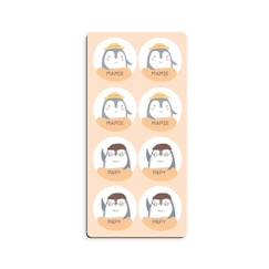 Magnets papy mamie orange - L'Atelier Gigogne - de jolis magnets colorés pour compléter le semainier de L'Atelier Gigogne  - vertbaudet enfant