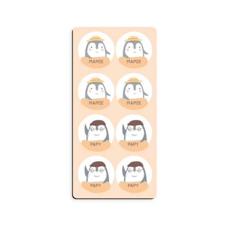 Magnets papy mamie orange - L'Atelier Gigogne - de jolis magnets colorés pour compléter le semainier de L'Atelier Gigogne ORANGE 1 - vertbaudet enfant 