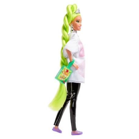 Poupée Barbie Extra - BARBIE - Natte Vert Fluo - Style Glamour - Accessoires Mode VIOLET 4 - vertbaudet enfant 
