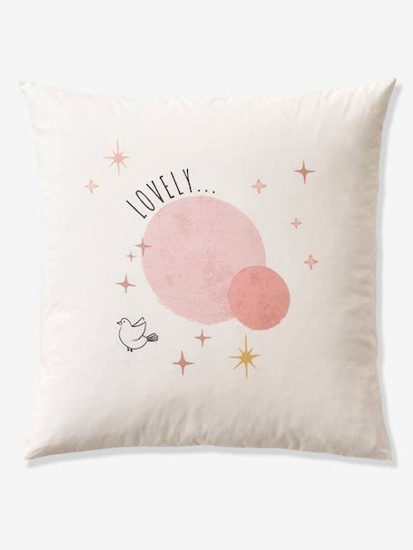 Parure housse de couette enfant et taie d'oreiller avec coton recyclé PRINCESSE POESIE blanc imprimé 5 - vertbaudet enfant 
