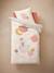 Parure housse de couette enfant et taie d'oreiller avec coton recyclé PRINCESSE POESIE blanc imprimé 3 - vertbaudet enfant 