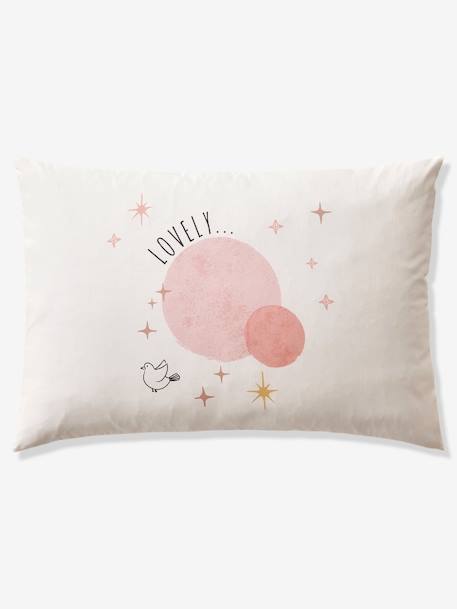 Parure housse de couette enfant et taie d'oreiller avec coton recyclé PRINCESSE POESIE blanc imprimé 7 - vertbaudet enfant 