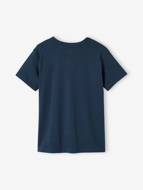 T-shirt garçon motifs graphiques manches courtes blanc+bleu nuit+vert d'eau 6 - vertbaudet enfant 