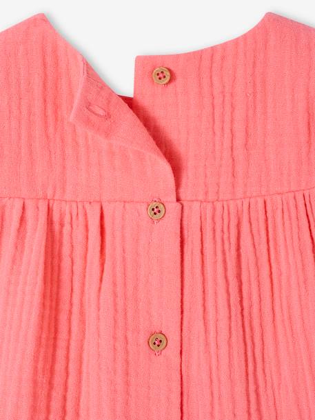 Robe en gaze de coton bébé corail+vanille 4 - vertbaudet enfant 