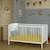Lit bébé à barreaux Flocon - AKITEN RETAIL - 70x140 cm - Hêtre et panneau de fibres BLANC 3 - vertbaudet enfant 