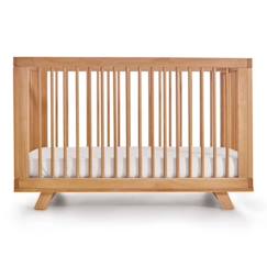 Chambre et rangement-Chambre-Lit bébé, lit enfant-Pack lit bébé évolutif avec matelas Kyoto Bois naturel 70x140 cm