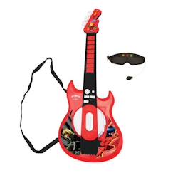 Jouet-Jeux d'imitation-Maison, bricolage et métiers-* Une super guitare électronique Ladybug et des lunettes avec micro pour découvrir la musique en s'amusant et avec style !