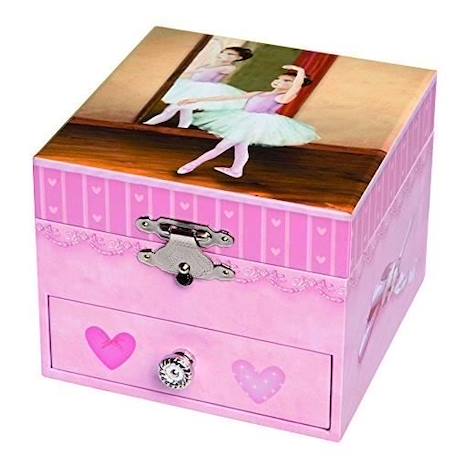 Boîte à musique cube danseuse en tutu rose TROUSSELIER S20917 rose -  Trousselier