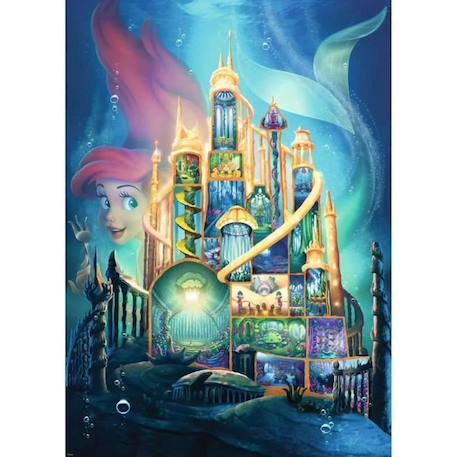 Puzzle 1000 pièces : Ariel (Collection Château des Princesses Disney) Coloris Unique BLANC 1 - vertbaudet enfant 