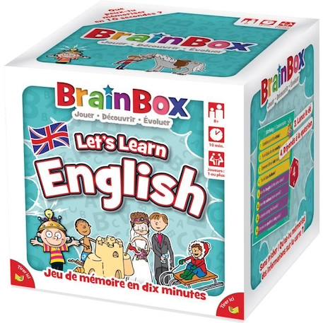 The Green Board Game Co. | Brainbox : Apprenons l'Anglais | Jeu de société | À partir de 8 ans | 1 joueur et plus | 10 minutes BLEU 1 - vertbaudet enfant 