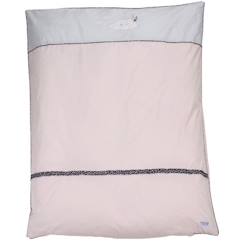 Linge de maison et décoration-Linge de lit bébé-Housse de couette 100x135cm et taie en coton rose