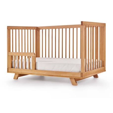 Lit bébé évolutif - AKITEN RETAIL - Kyoto - Bois massif - 70x140 cm - 3 hauteurs de matelas MARRON 2 - vertbaudet enfant 