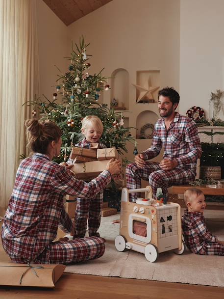 Pyjama flanelle adulte collection capsule 'Happy Family' carreaux rouge 3 - vertbaudet enfant 