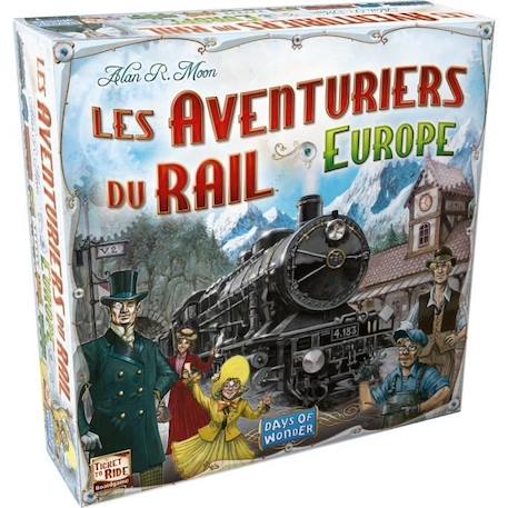 Days of Wonder | Les Aventuriers du Rail : Europe | Unbox Now | Jeu de société | À partir de 8 ans | Compatible avec Alexa GRIS 1 - vertbaudet enfant 